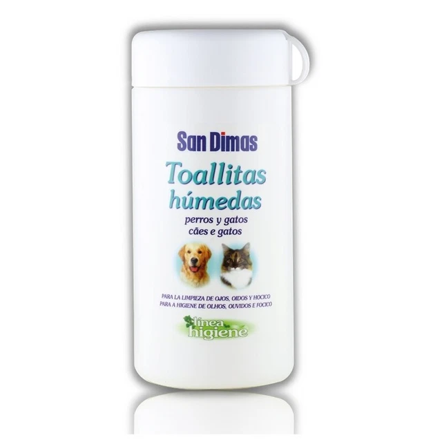 Toallitas limpiadoras multiusos para mascotas SANDIMAS - Envase 50 uds