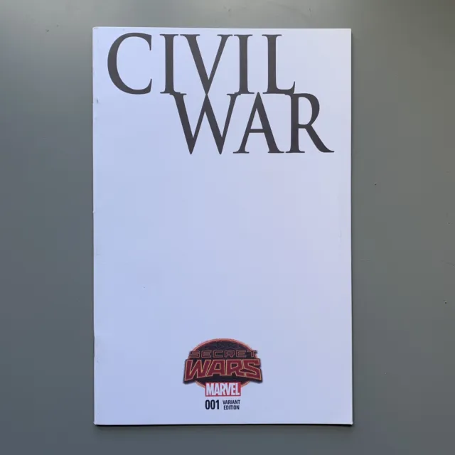 Civil War Secret Wars #1 Blank Sketch Cover Variant 2015
