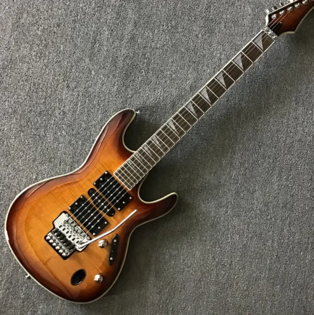 Custom Electric Guitar VS Flamed Maple Top FR Bridge Chrome Hardware Guitar