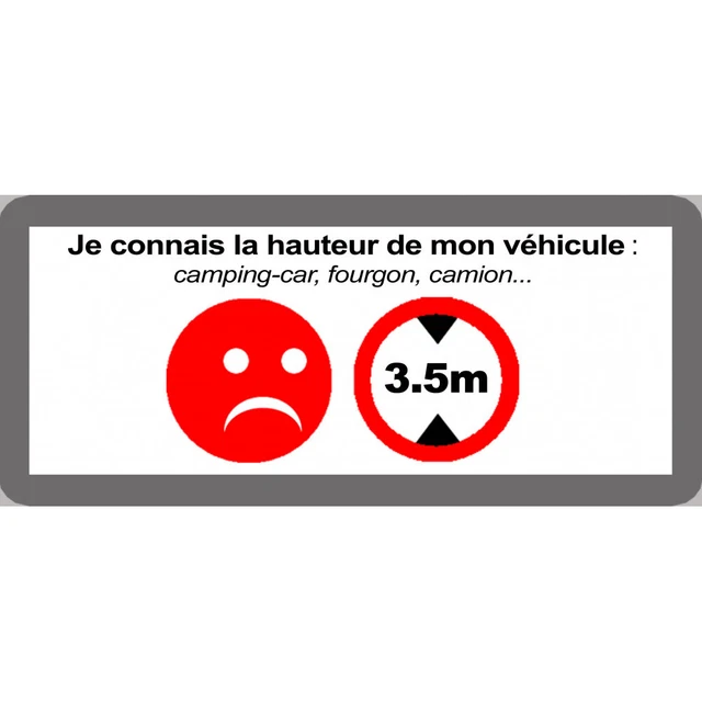 Autocollant "Hauteur Maxi 2,80 M" + 15 Cm - Signalétique Parking/entrepôt - Stickers-Express