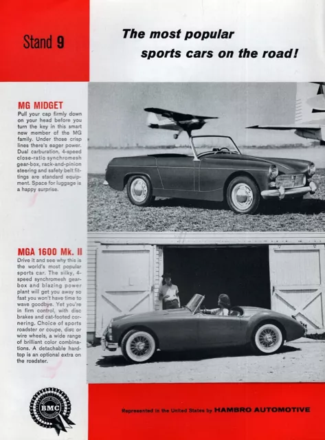 1962 MG MGA 1600 Mk II & Midget Original Print Ad