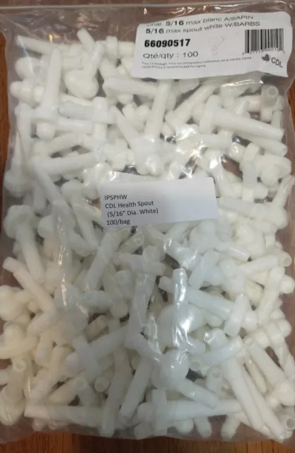 100 - NEW 5/16" Maple Tree Saver Spouts / Taps / Spiles Syrup Sap FREE SHIPPING!