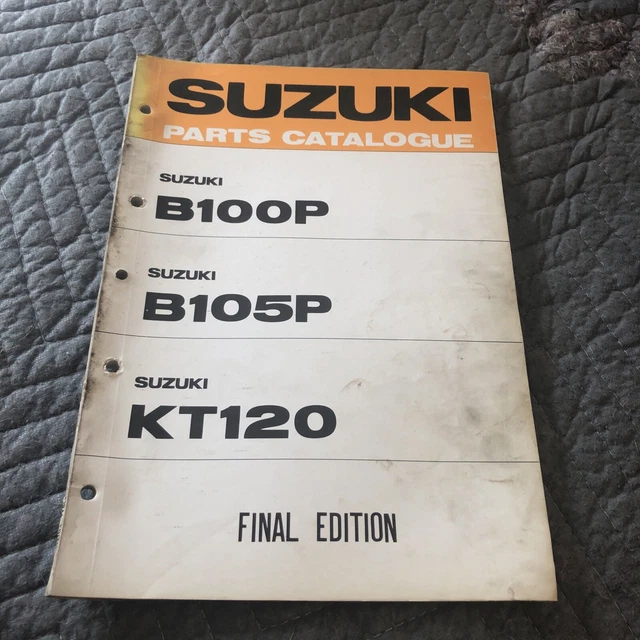 65 1966 1967 1968 Suzuki 120 B100P B105P KT120 Parts catalog List diagram manual