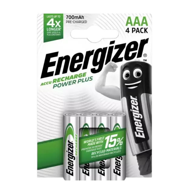 Energizer Power Plus AAA 700mAh batteries Rechargeable Ni-Mh 1.2V Accu HR03