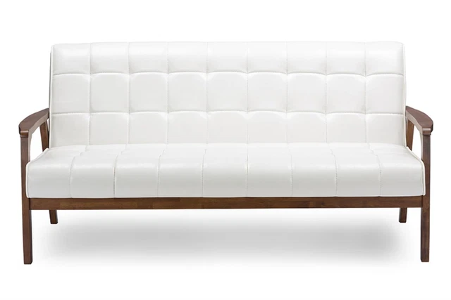 Baxton Studio Baxton Studio Mid-Century Masterpieces White Sofa