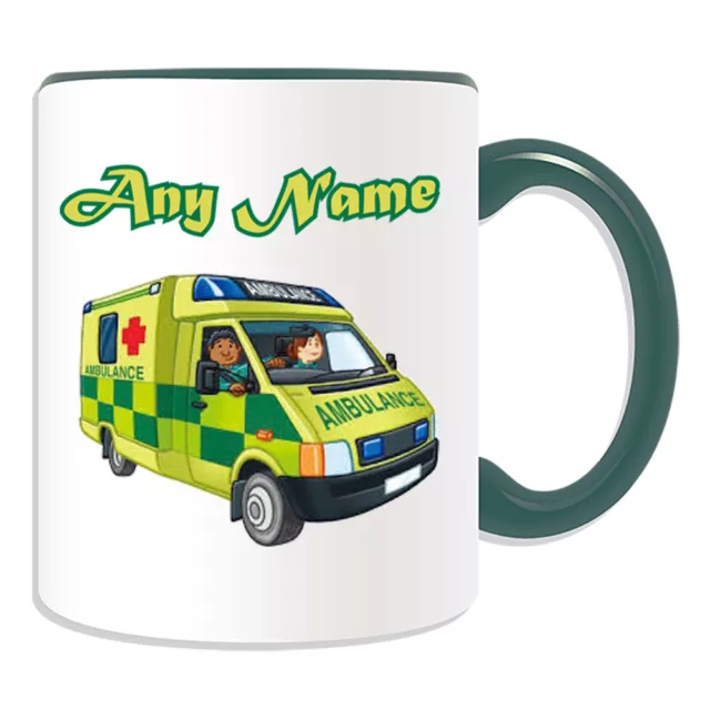 Personalised Gift Ambulance Mug Money Box NHS Hospital St John Paramedic Cup Tea