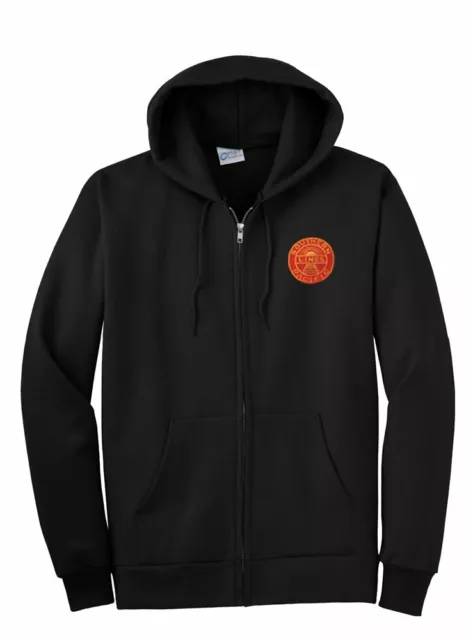 Southern Pacific Golden Sunset Zippered Hoodie Sweatshirt [50]