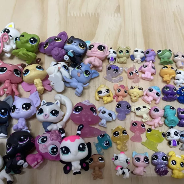 40PCS Littlest Pet Shop LPS Animals Figure Kid Toy (20X*1"+20X*0.5" ）Random Pick 3