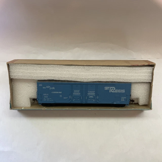 DETAILS WEST HO Scale USLX ST REGIS 50' Double-Plug Door Box Car #11013 ...