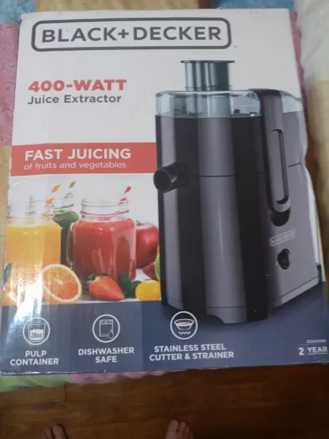 BLACK+DECKER JE1200 200-Watt Fruit Vegetable Juicer Extractor New Open Box