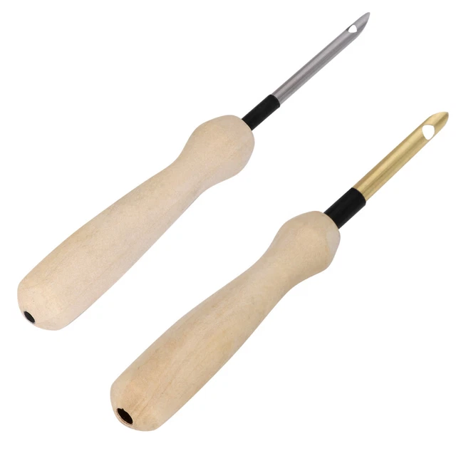 2 piezas aguja de bordado de estampillas de madera 12X1,5 cm