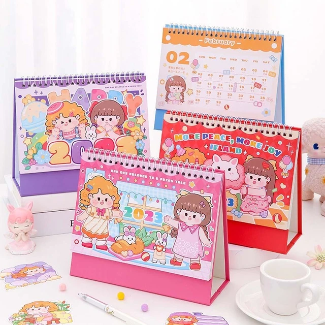 STANDING FLIP CALENDAR Desktop Stationery 2023 Calendar Cartoon Desk
