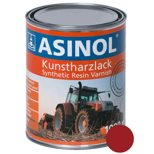 (15,98 EUR/l) Kunstharzlack RAL 3002 Karminrot 1.000 ml Farbe Farbdose ASINOL