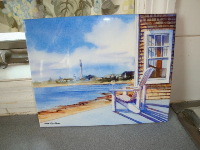 Exc Cape Art  5'Oclock Somewhere Susan Tilton Pecora 10X8 Ceramic Tile