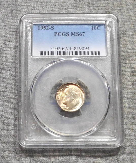 1964 D ROOSEVELT Dime PCGS MS 64 Doily Sample Slab RARE $596.85