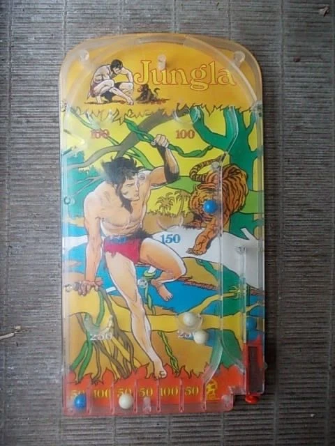 TARZAN JUNGLA flipper Arcofalc enfant 1960 33 cm Burroughs singe TB Etat rare !
