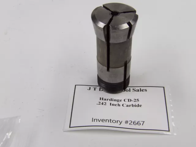 Hardinge CD25 Carbide  CNC Swiss Collet  .242  Inv#2667