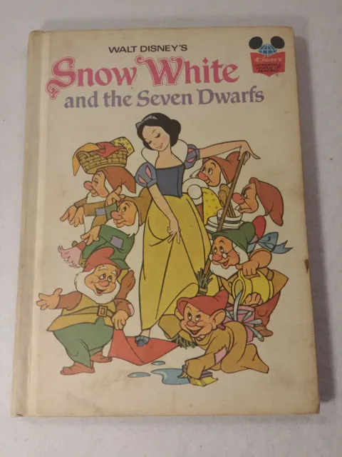 Walt Disney's Snow White and the Seven Dwarfs 1973 Book Club Edition Hard Cover