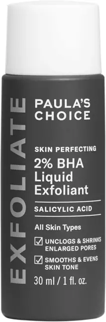 Paulas Choice Skin Perfecting 2% BHA Liquid Salicylic Acid Facial Exfoliant 30ml