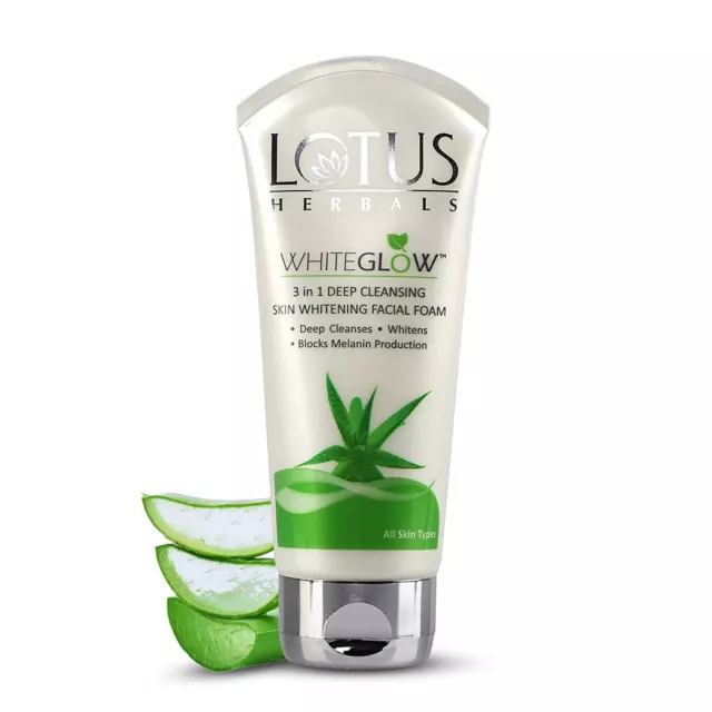 Lotus Herbals Whiteglow 3 IN 1 Profond Démaquillage Visage Lavage pour Tout Peau