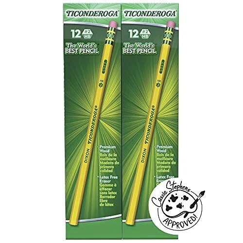 Ticonderoga Wood-Cased Pencils Unsharpened #2 HB Soft Yellow 96 Count