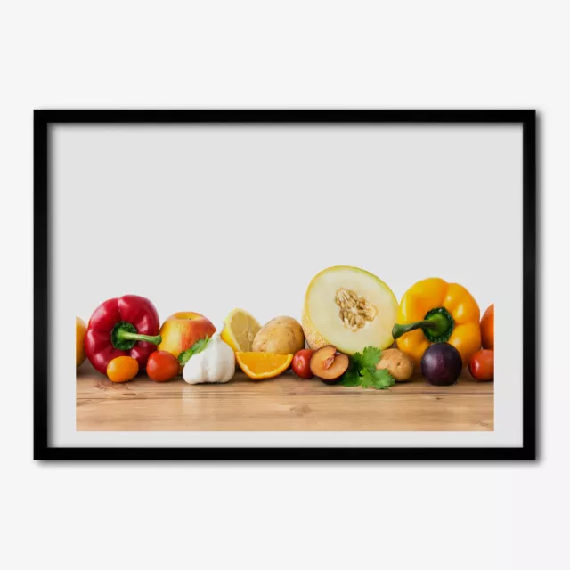 Decoración Imágenes Para Sala de Esta Marco de Madera 100x70 Frutas y vegetales