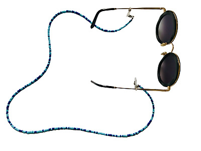 Lot de 2 chaînes de lunettes de soleil en perles avec chaîne de lecture support de lunettes et cordon de fixation 