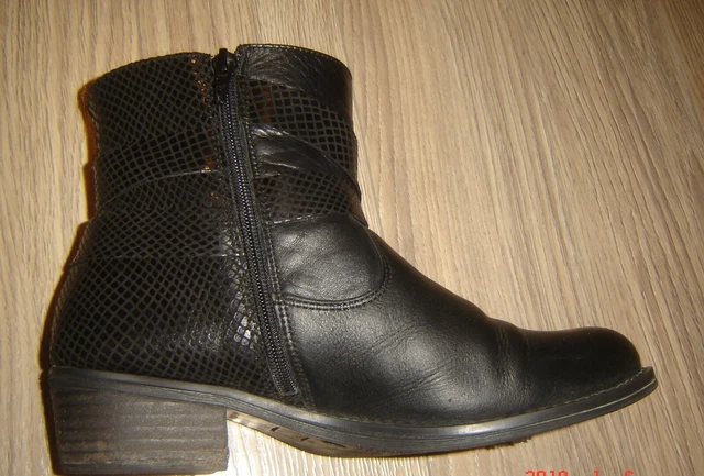 Bottines Pointure 39 Cuir Noire Femme Talons De 3Cm Prevoir Talonnettesa Changer 4