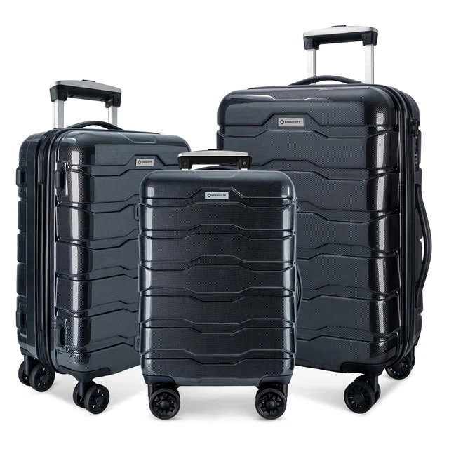 3 Piece Luggage Set Suitcase Spinner Hardshell Lightweight W/ TSA Lock 20"24"28"
