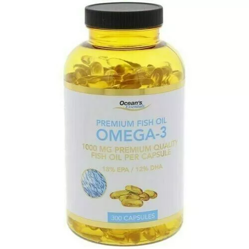 Oméga-3 Huile de Poisson 1000mg 300 Capsules