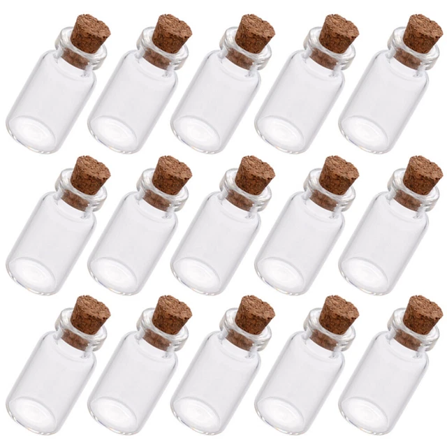 18 Pcs/box En Liège Bouteilles Verre De Mini-terrarium
