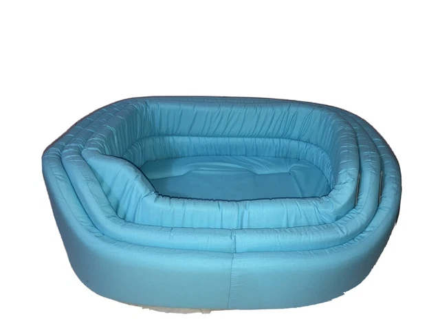 BED Pet Dog Puppy Cat Bed Soft Cozy Warm Washable Cotton Mat Blue S M L
