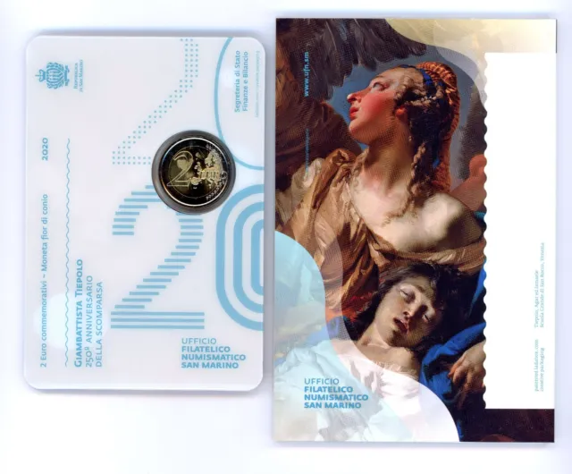 San Marino 2 Euro 2020 Giambattista Tiepolo  in OVP Folder / Blister 2