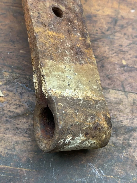 Antique 30"L Iron Strap Hinge w/ Spade Tip ~ Hand Forged Old Barn Door Hardware 9