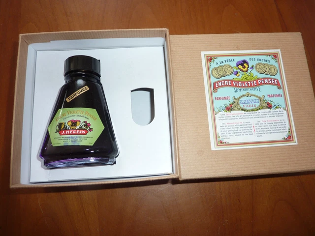 Coffret encre violette pensée J. Herbin pleine 20 ml sans bec verseur