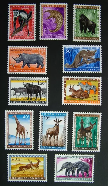 Congo Belgian 1964 Fauna MNH 12 Values