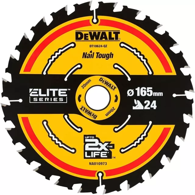 DEWALT DT10624-QZ 165 mm Extreme Circular Saw Blade cordless 18v