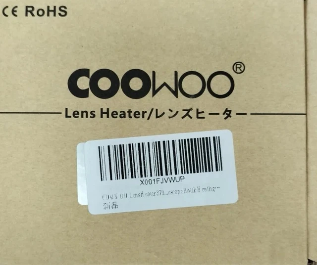Calentador de lentes USB Coowoo Nuevo con caja e instrucciones abiertas sin usar