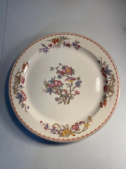 Old Ivory Syracuse China OPCO Flowers Bird 12.5" Bombay Large Serving Plate