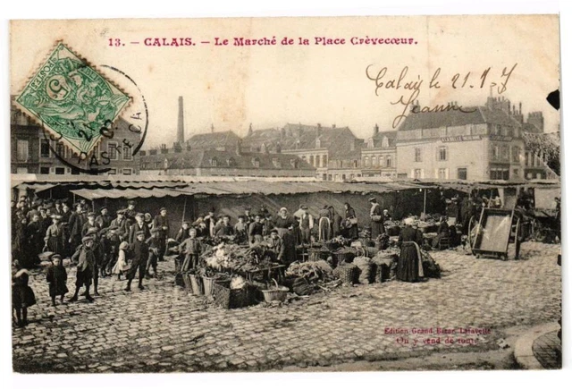 CPA AK CALAIS - Le Marché de la place crevecoeur (196185)