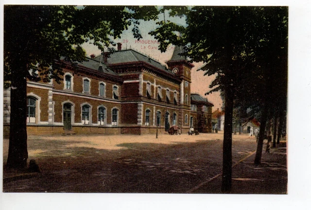 Carte Postale Ancienne 67 Haguenau - La Gare - Début 1900