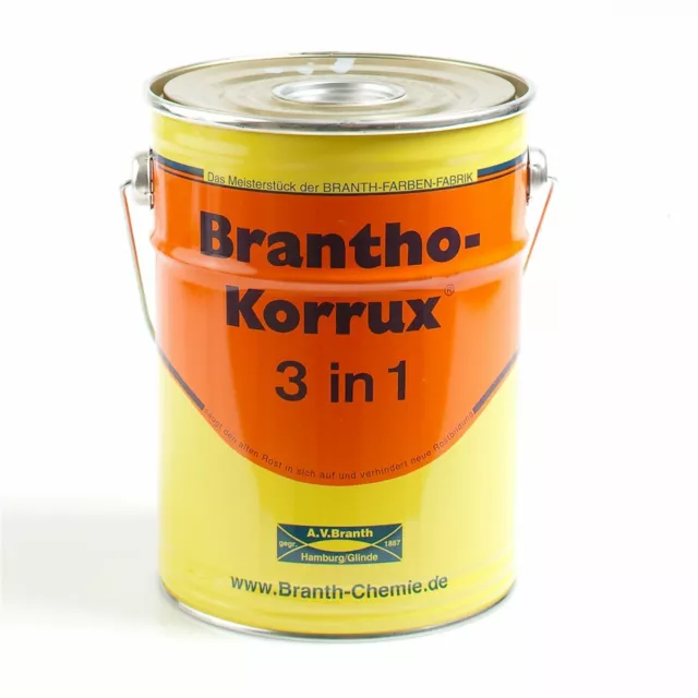 Brantho Korrux 3in1 Rostschutzfarbe Metallschutzfarbe 5Liter RAL-Ton Farbauswahl