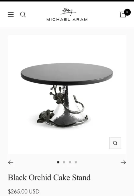 Michael Aram Black Orchid Cake Stand *NEW*   MSRP $265