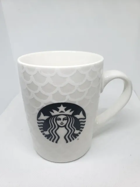Starbucks 2020 White Black Mermaid Siren Logo & Scales Mug-Starbucks Coffee Cup