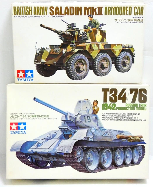 Lot 2 Maquette Tamiya 1/35 British Russian Army Tank Wwii Military Sachet Scelle