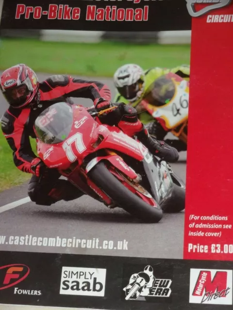 Programme Castle Combe -Fowlers Motorcycles Pro-Bike National Road Races 09/2010