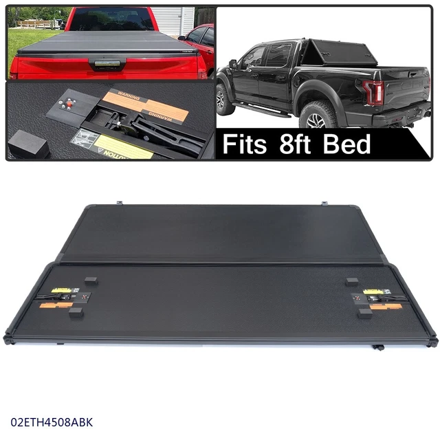 8FT HARD TRIFOLD Tonneau Cover Fit For 20142018 Chevy Silverado GMC