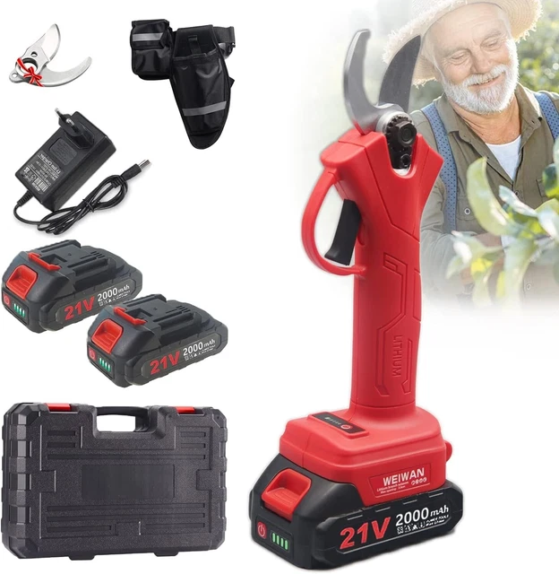Trade Shop - Cesoia Elettrica Forbice 2 Batterie Da 48v Trincia Rami P Senza Fili