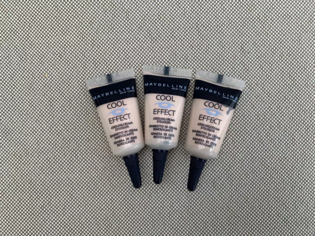 3 x Maybelline Cool Effekt Lidschattencreme 10 MILCHIGE WEG 7,5 ml KOSTENLOSER VERSAND