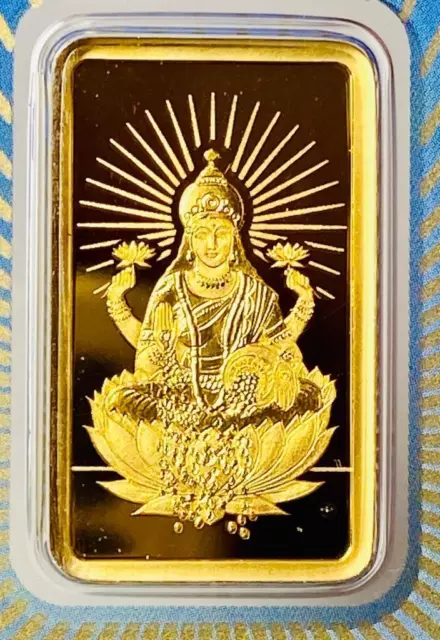 Vintage Rare 5 Grams PURE GOLD PAMP Suisse 999.9 Lakshmi Sealed Certified Bar